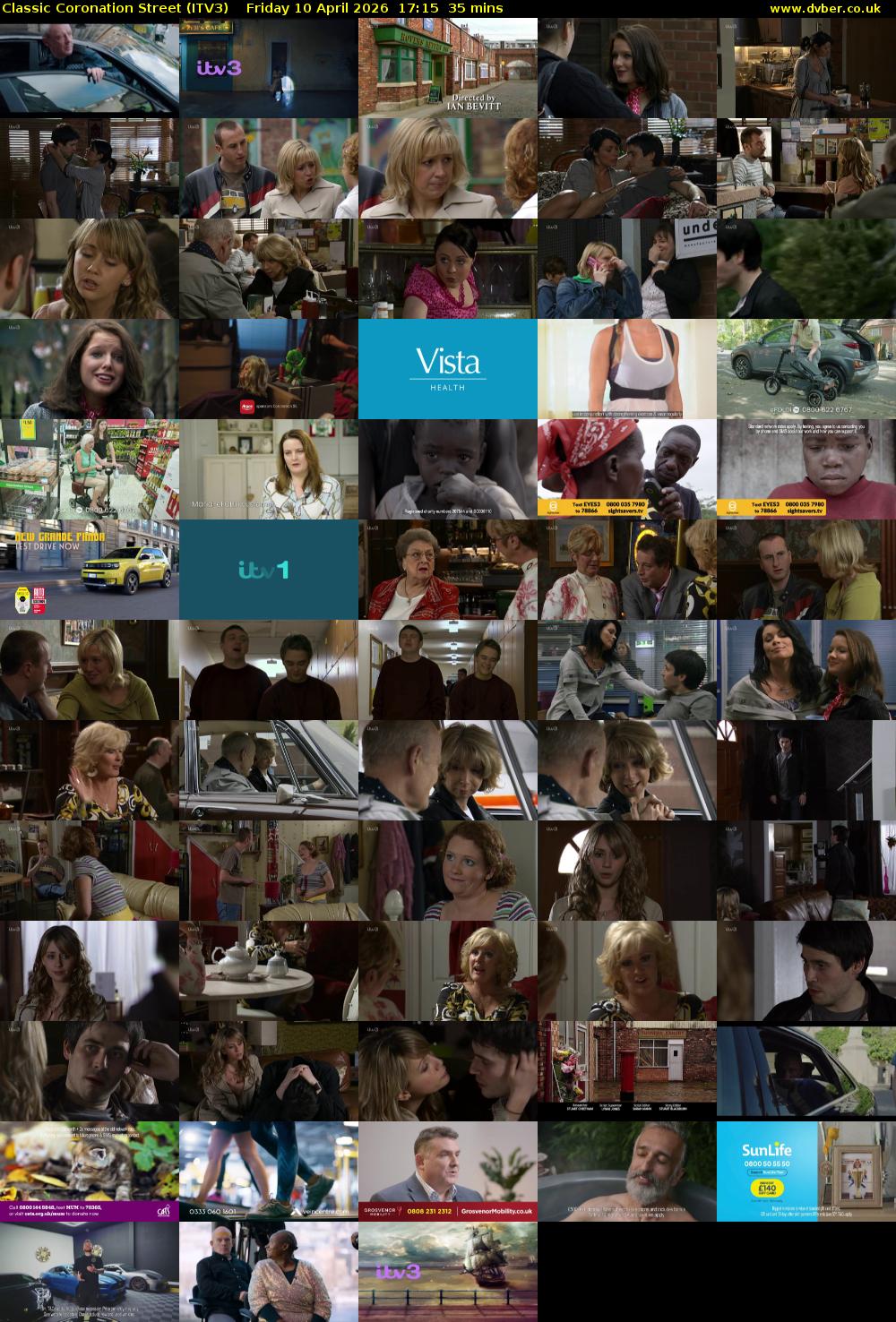 Classic Coronation Street (ITV3) Friday 10 April 2026 17:15 - 17:50