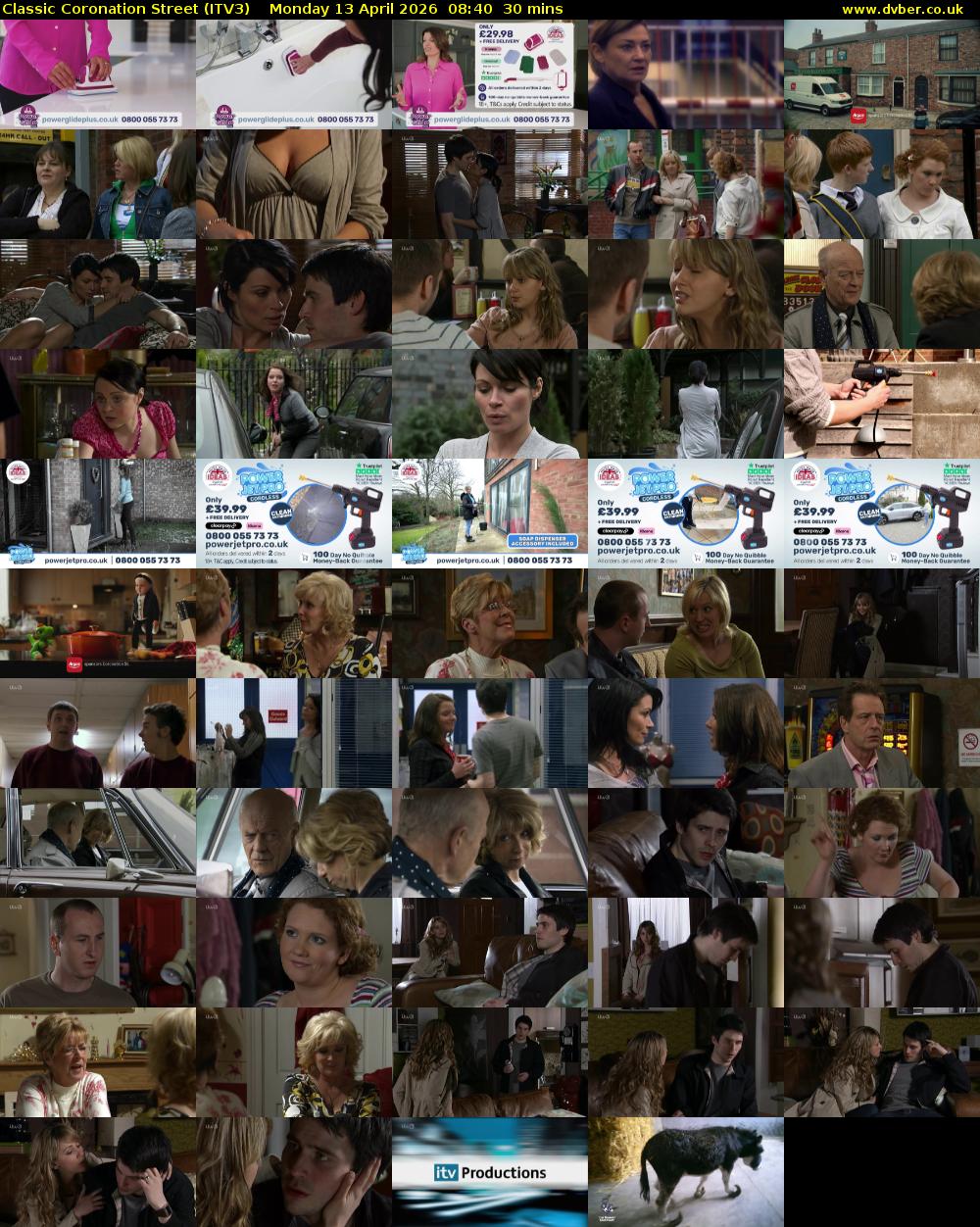 Classic Coronation Street (ITV3) Monday 13 April 2026 08:40 - 09:10