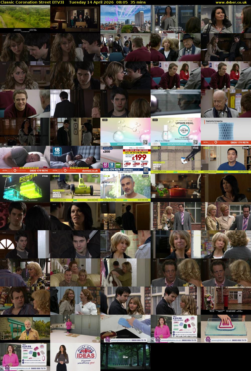 Classic Coronation Street (ITV3) Tuesday 14 April 2026 08:05 - 08:40