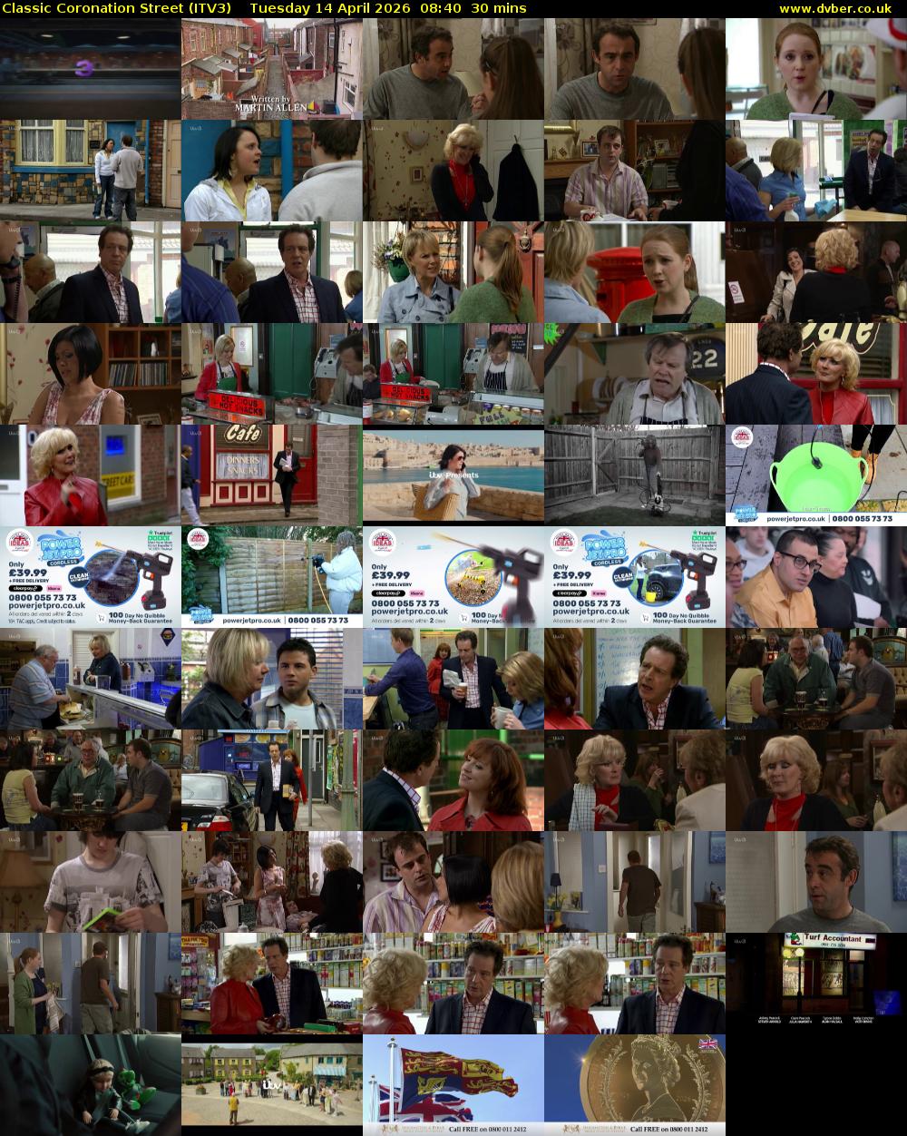 Classic Coronation Street (ITV3) Tuesday 14 April 2026 08:40 - 09:10