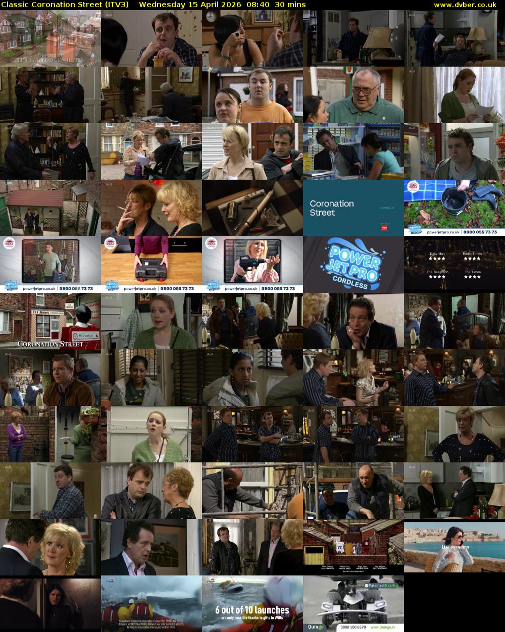 Classic Coronation Street (ITV3) Wednesday 15 April 2026 08:40 - 09:10