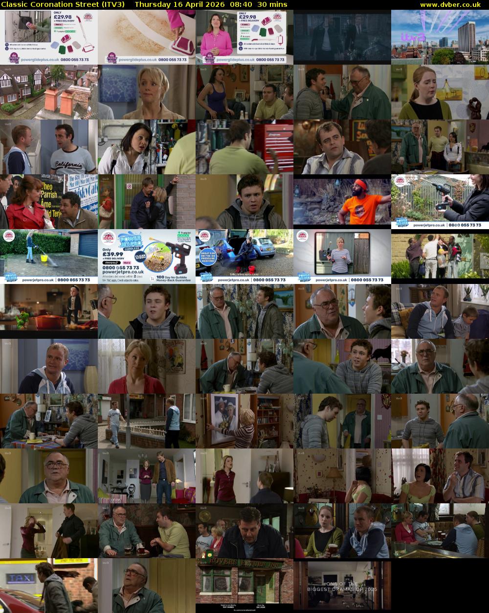 Classic Coronation Street (ITV3) Thursday 16 April 2026 08:40 - 09:10