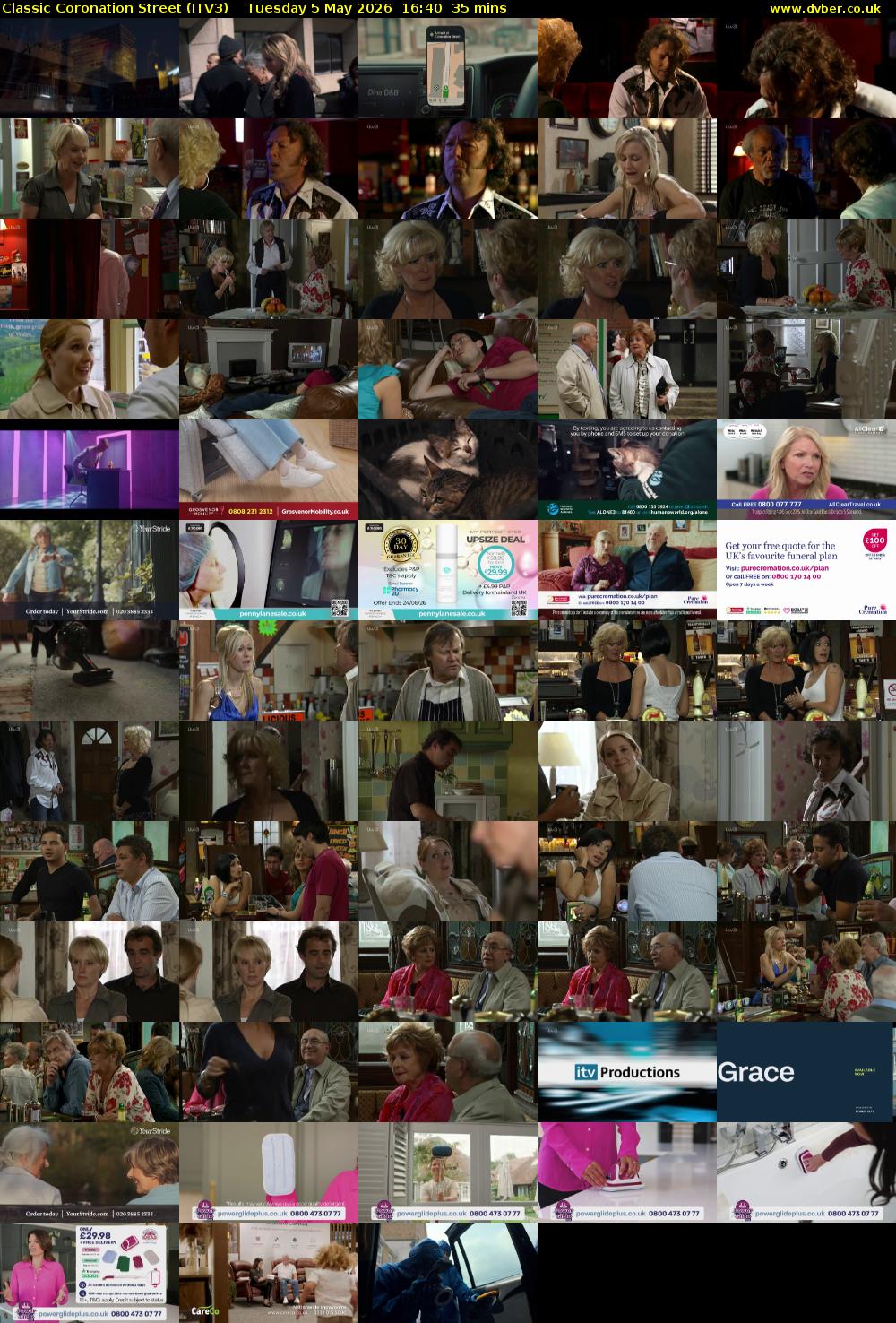 Classic Coronation Street (ITV3) Tuesday 5 May 2026 16:40 - 17:15