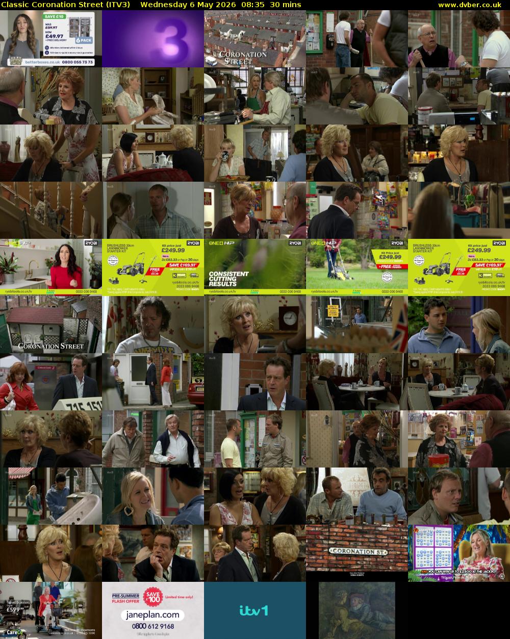 Classic Coronation Street (ITV3) Wednesday 6 May 2026 08:35 - 09:05