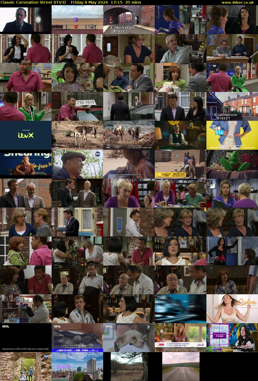 Classic Coronation Street (ITV3) Friday 8 May 2026 17:15 - 17:50