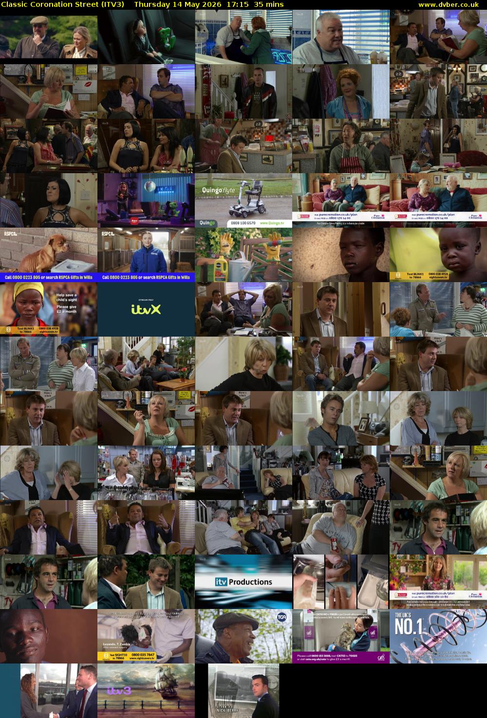 Classic Coronation Street (ITV3) Thursday 14 May 2026 17:15 - 17:50