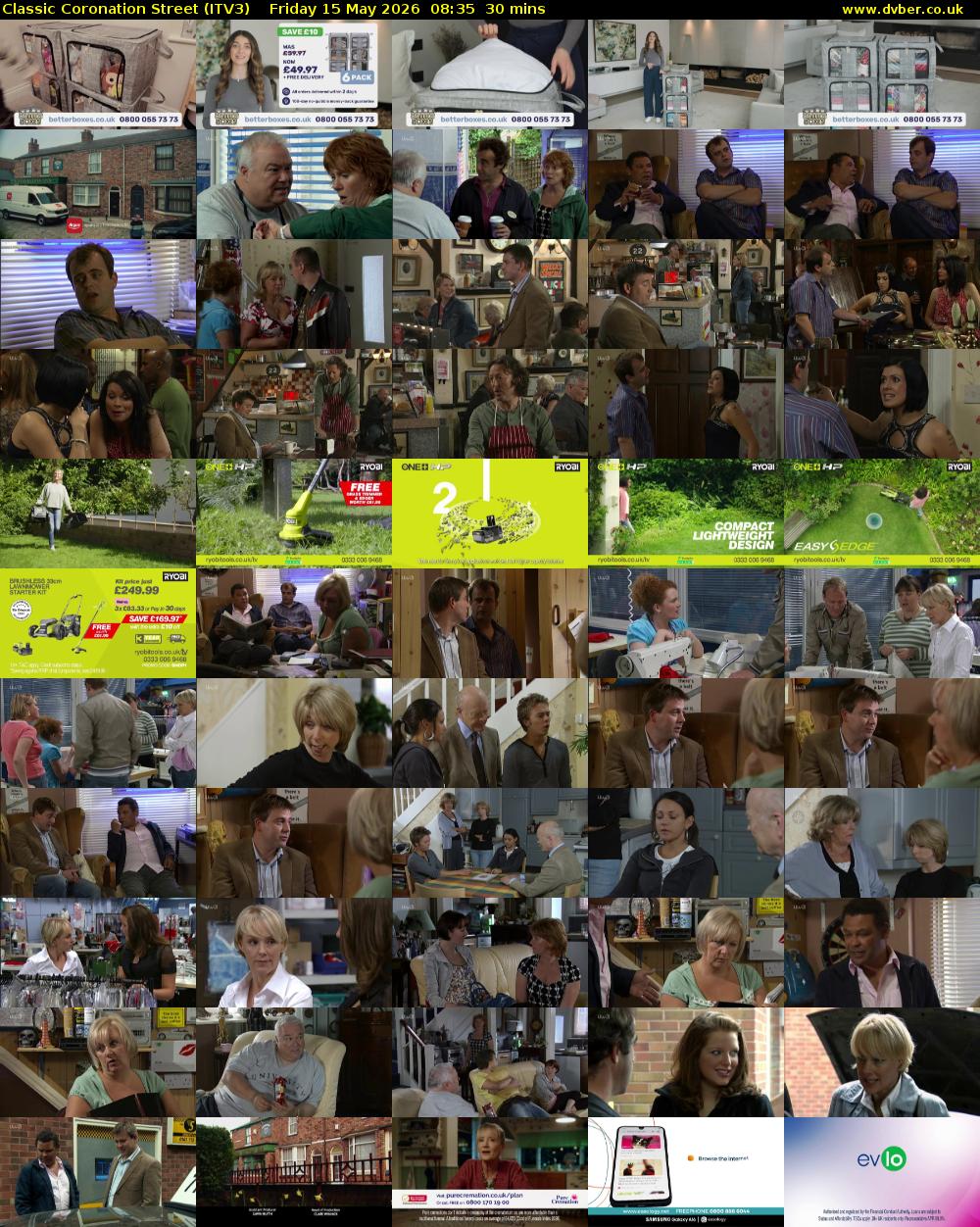Classic Coronation Street (ITV3) Friday 15 May 2026 08:35 - 09:05