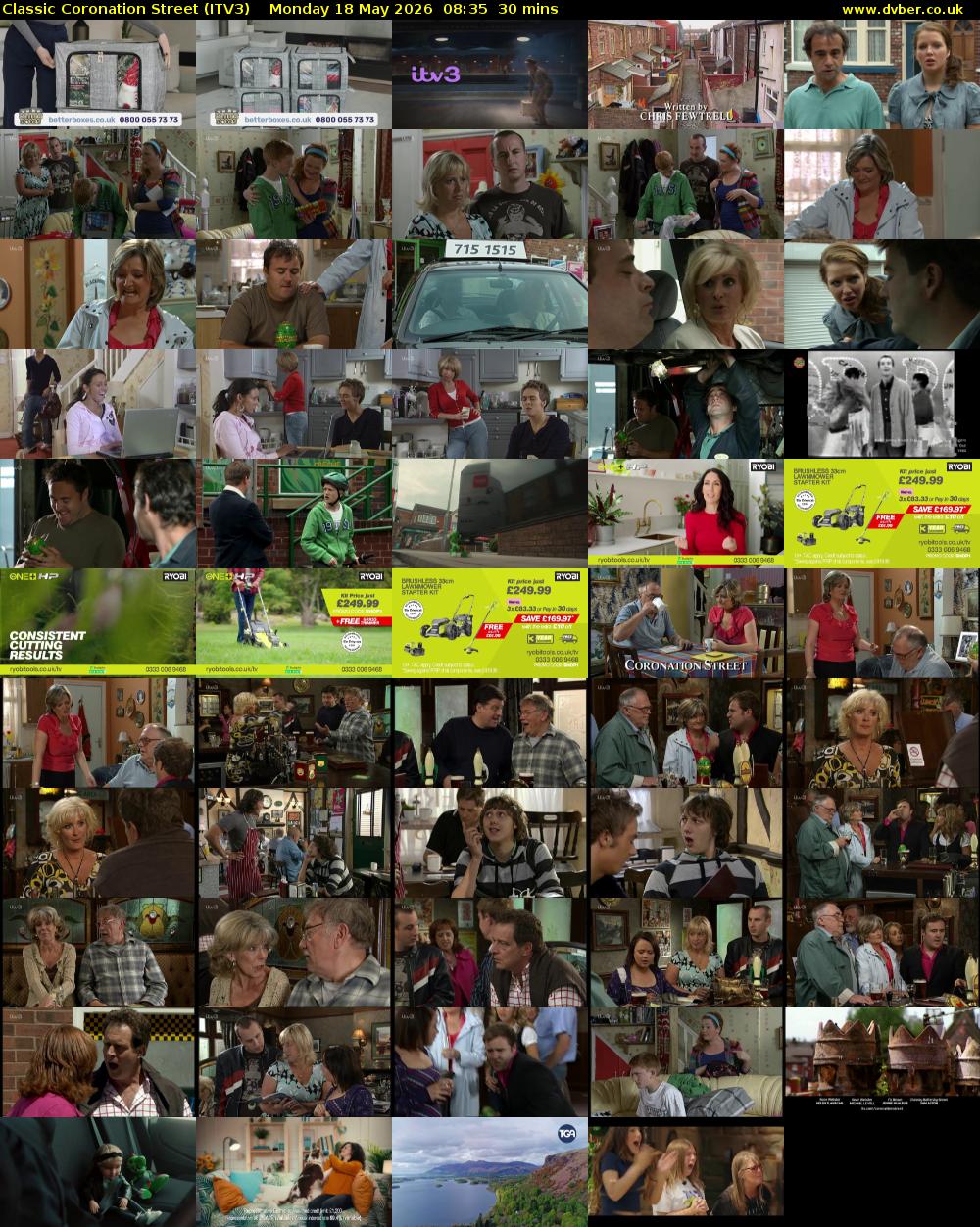 Classic Coronation Street (ITV3) Monday 18 May 2026 08:35 - 09:05