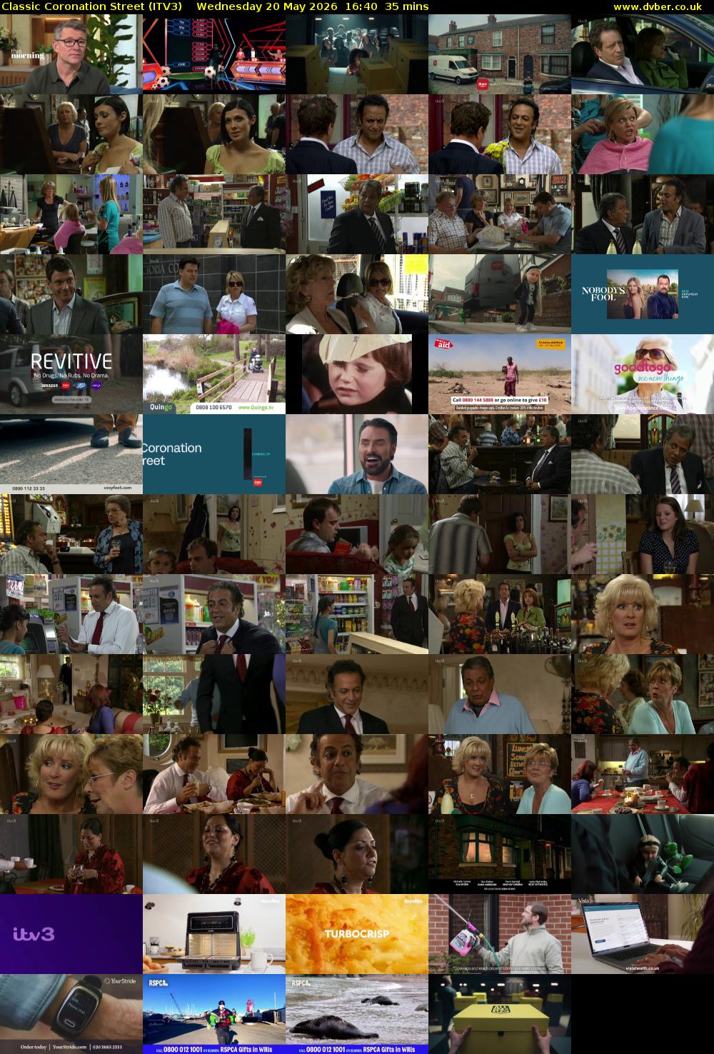 Classic Coronation Street (ITV3) Wednesday 20 May 2026 16:40 - 17:15