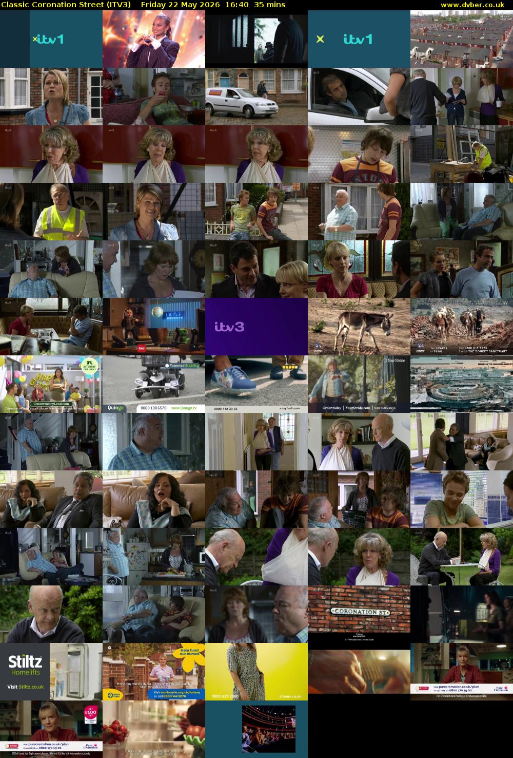 Classic Coronation Street (ITV3) Friday 22 May 2026 16:40 - 17:15