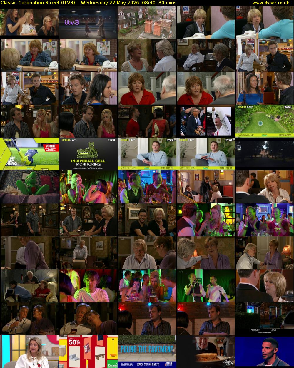 Classic Coronation Street (ITV3) Wednesday 27 May 2026 08:40 - 09:10