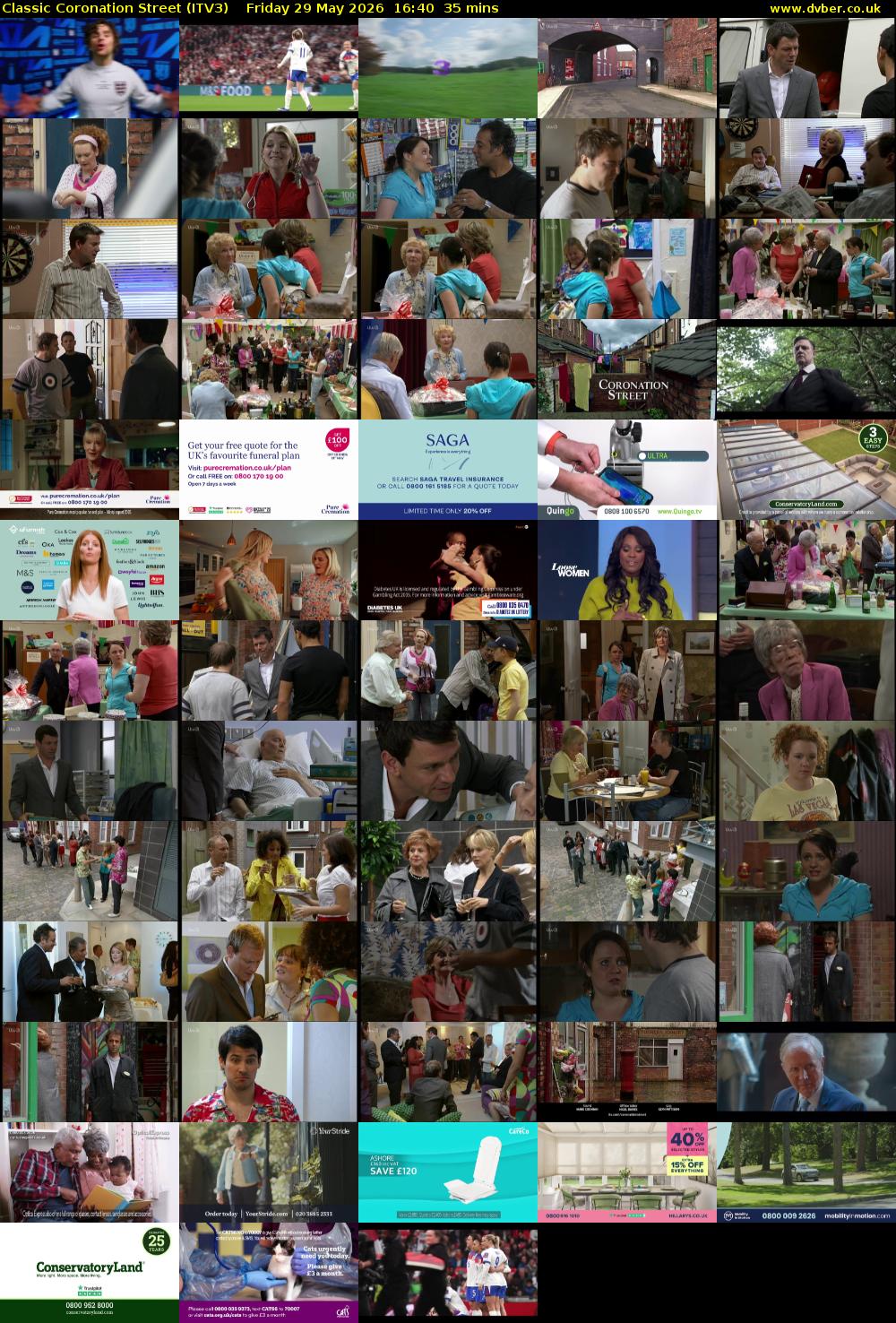 Classic Coronation Street (ITV3) Friday 29 May 2026 16:40 - 17:15