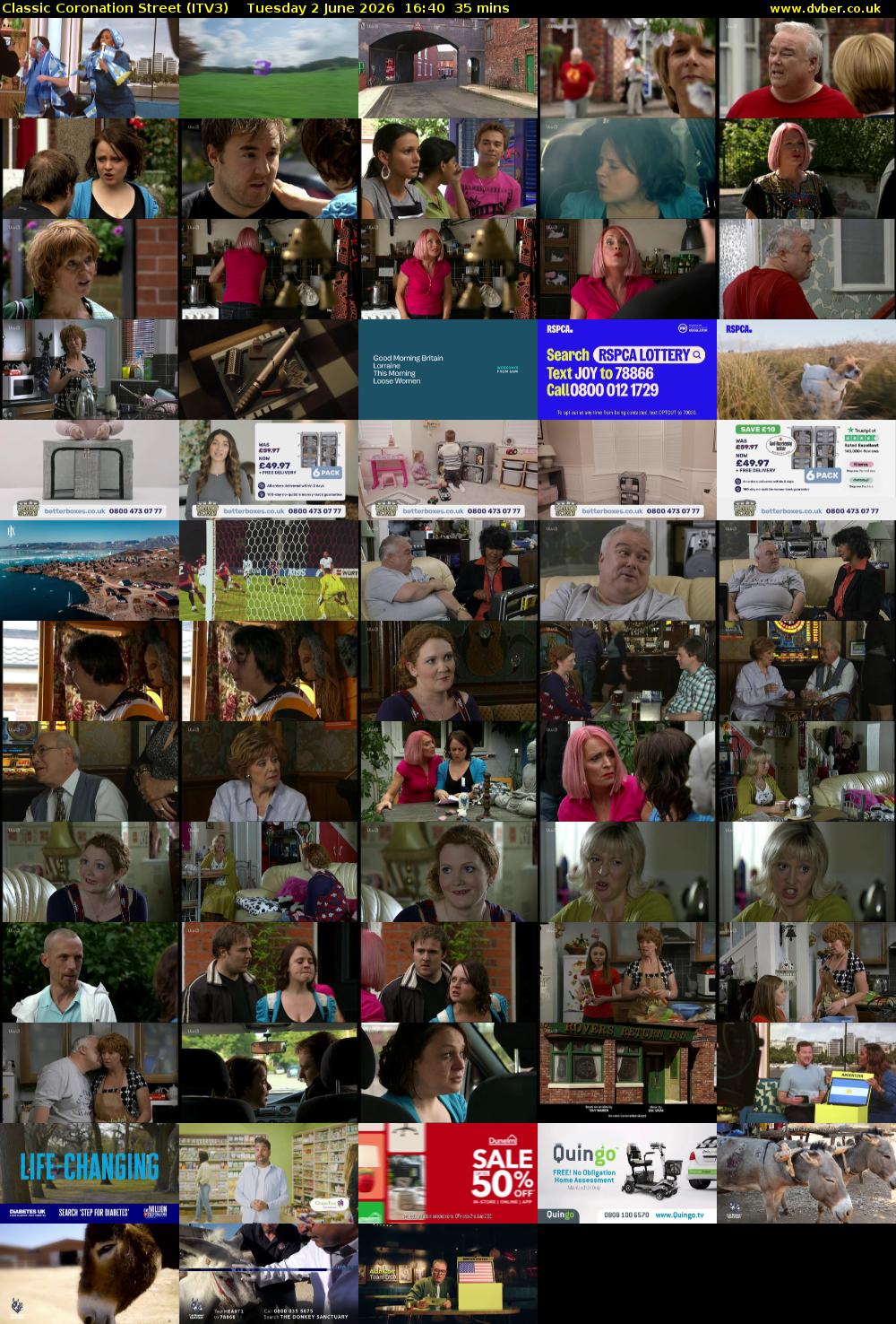 Classic Coronation Street (ITV3) Tuesday 2 June 2026 16:40 - 17:15
