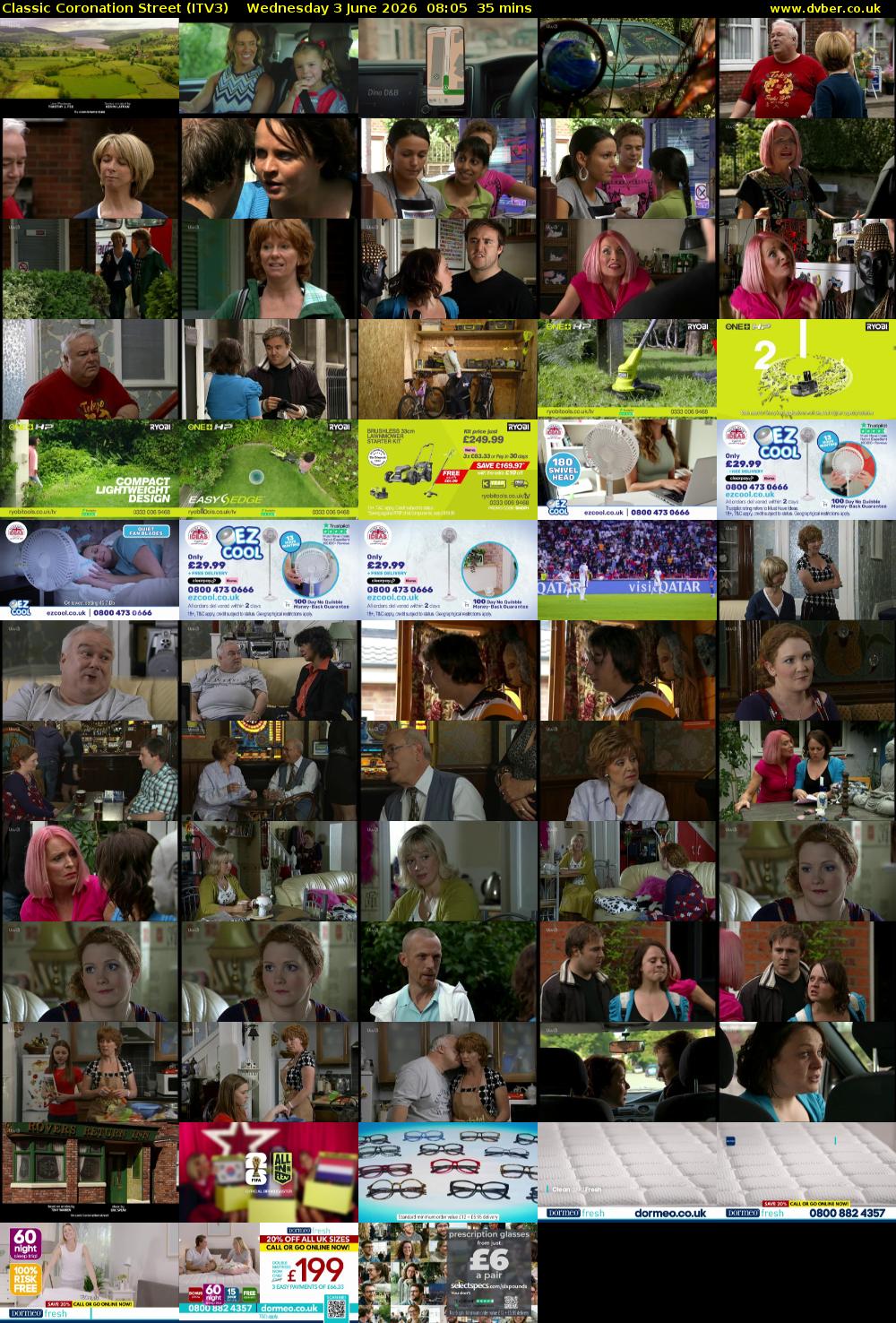 Classic Coronation Street (ITV3) Wednesday 3 June 2026 08:05 - 08:40