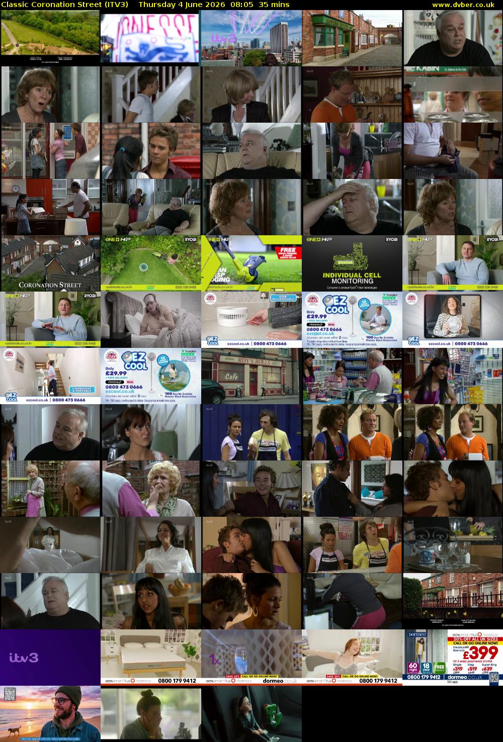 Classic Coronation Street (ITV3) Thursday 4 June 2026 08:05 - 08:40