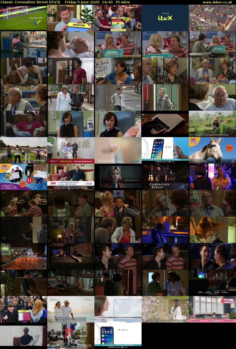 Classic Coronation Street (ITV3) Friday 5 June 2026 16:40 - 17:15