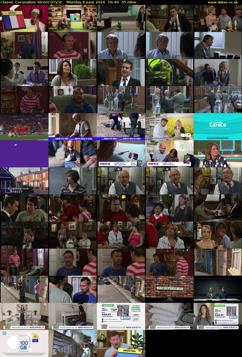 Classic Coronation Street (ITV3) Monday 8 June 2026 16:40 - 17:15