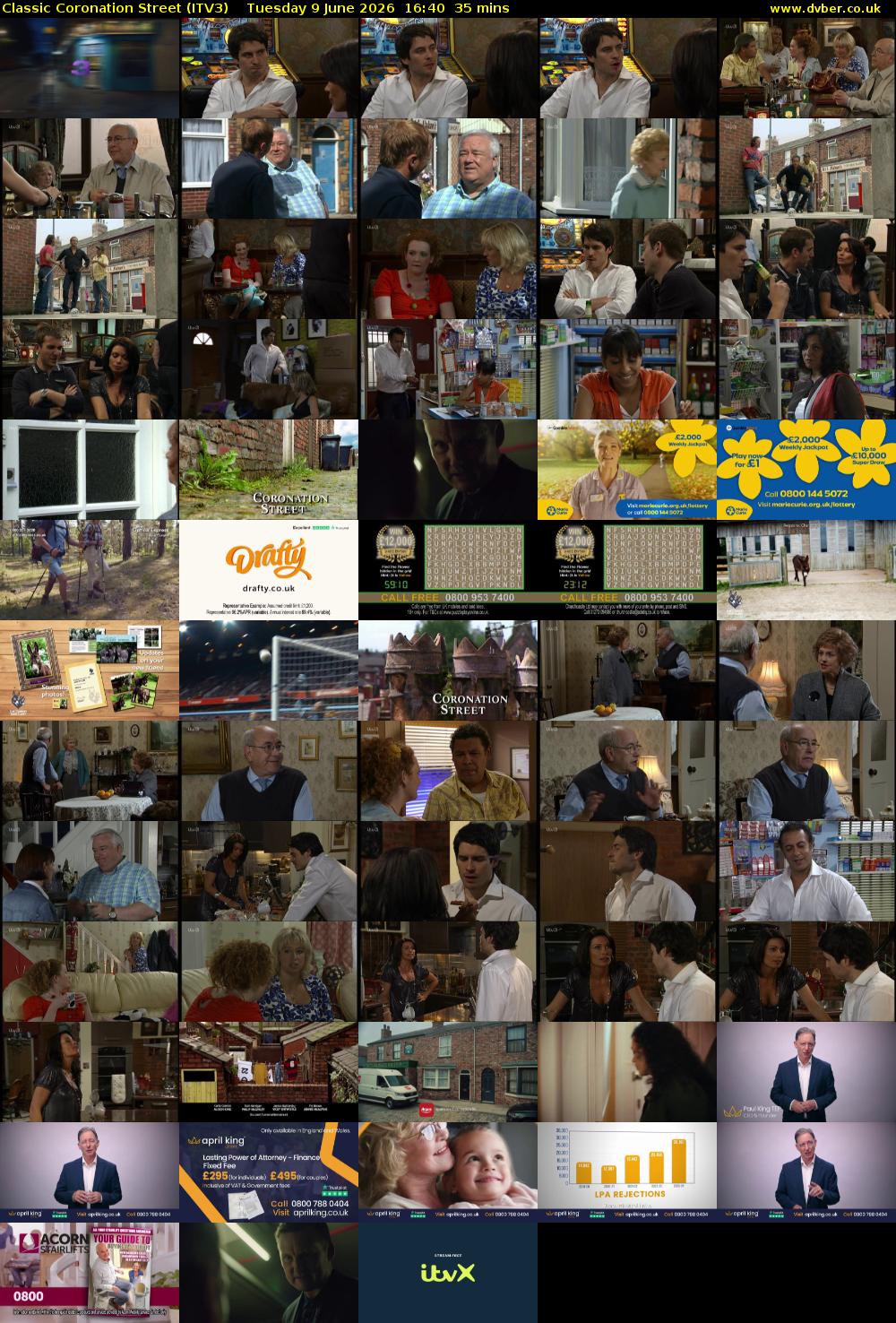 Classic Coronation Street (ITV3) Tuesday 9 June 2026 16:40 - 17:15