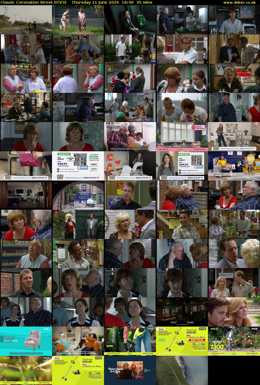 Classic Coronation Street (ITV3) Thursday 11 June 2026 16:40 - 17:15