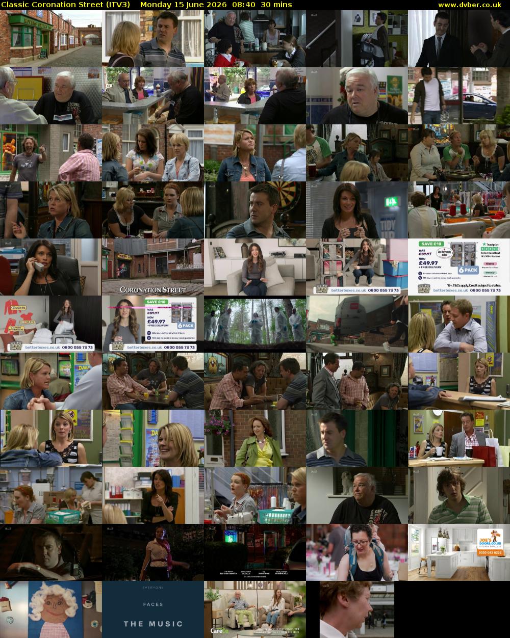 Classic Coronation Street (ITV3) Monday 15 June 2026 08:40 - 09:10