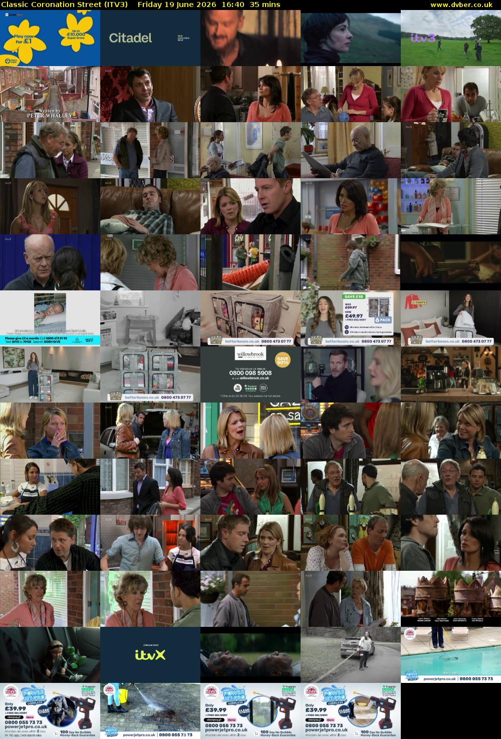 Classic Coronation Street (ITV3) Friday 19 June 2026 16:40 - 17:15