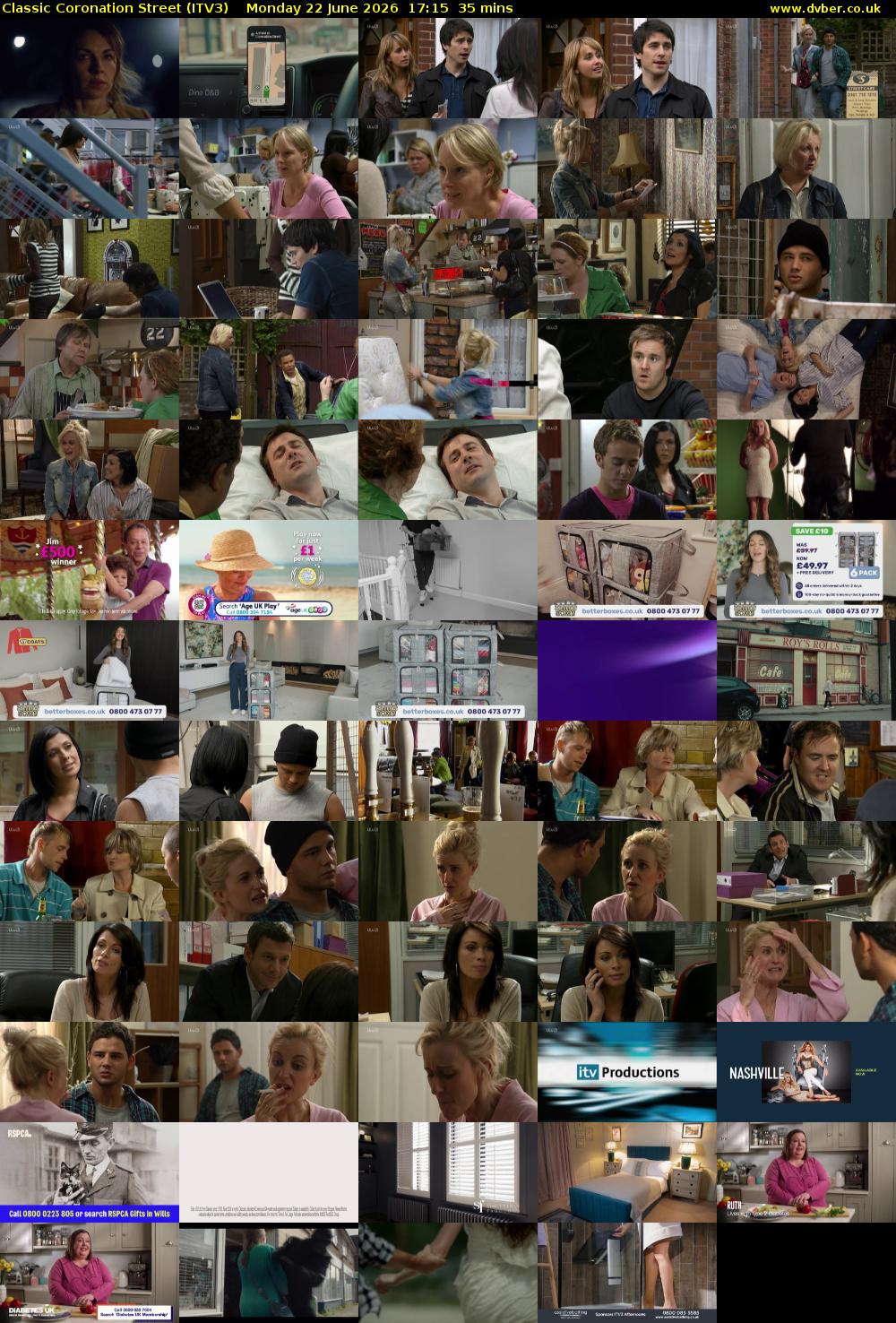 Classic Coronation Street (ITV3) Monday 22 June 2026 17:15 - 17:50