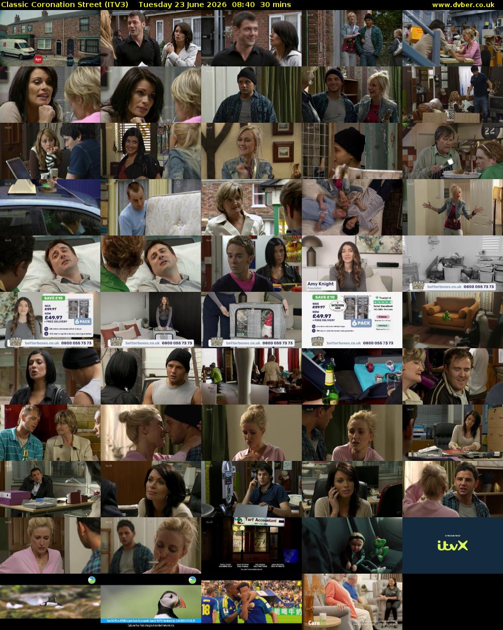 Classic Coronation Street (ITV3) Tuesday 23 June 2026 08:40 - 09:10