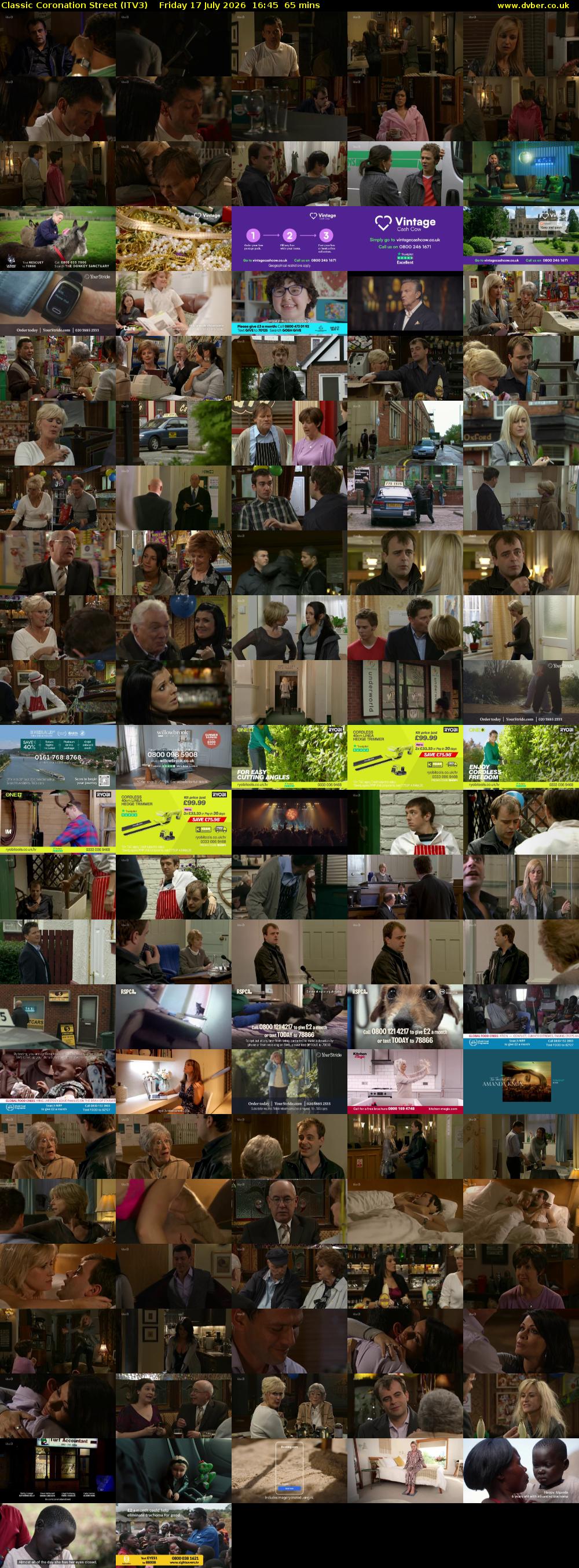 Classic Coronation Street (ITV3) Friday 17 July 2026 16:45 - 17:50