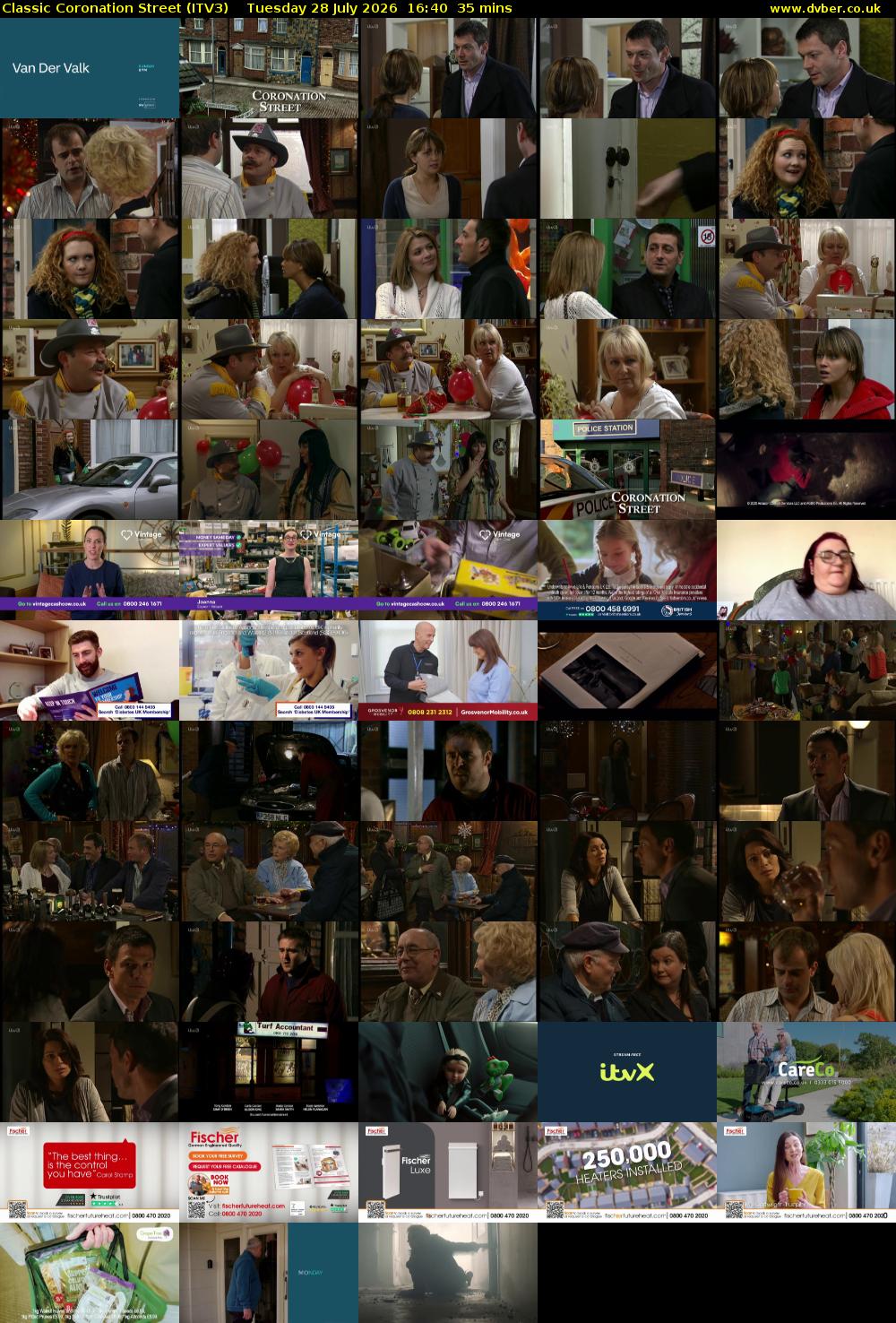 Classic Coronation Street (ITV3) Tuesday 28 July 2026 16:40 - 17:15