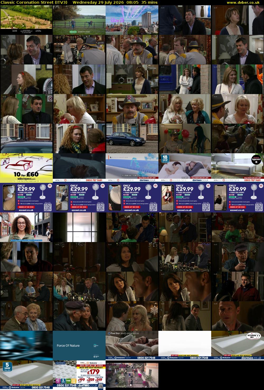 Classic Coronation Street (ITV3) Wednesday 29 July 2026 08:05 - 08:40