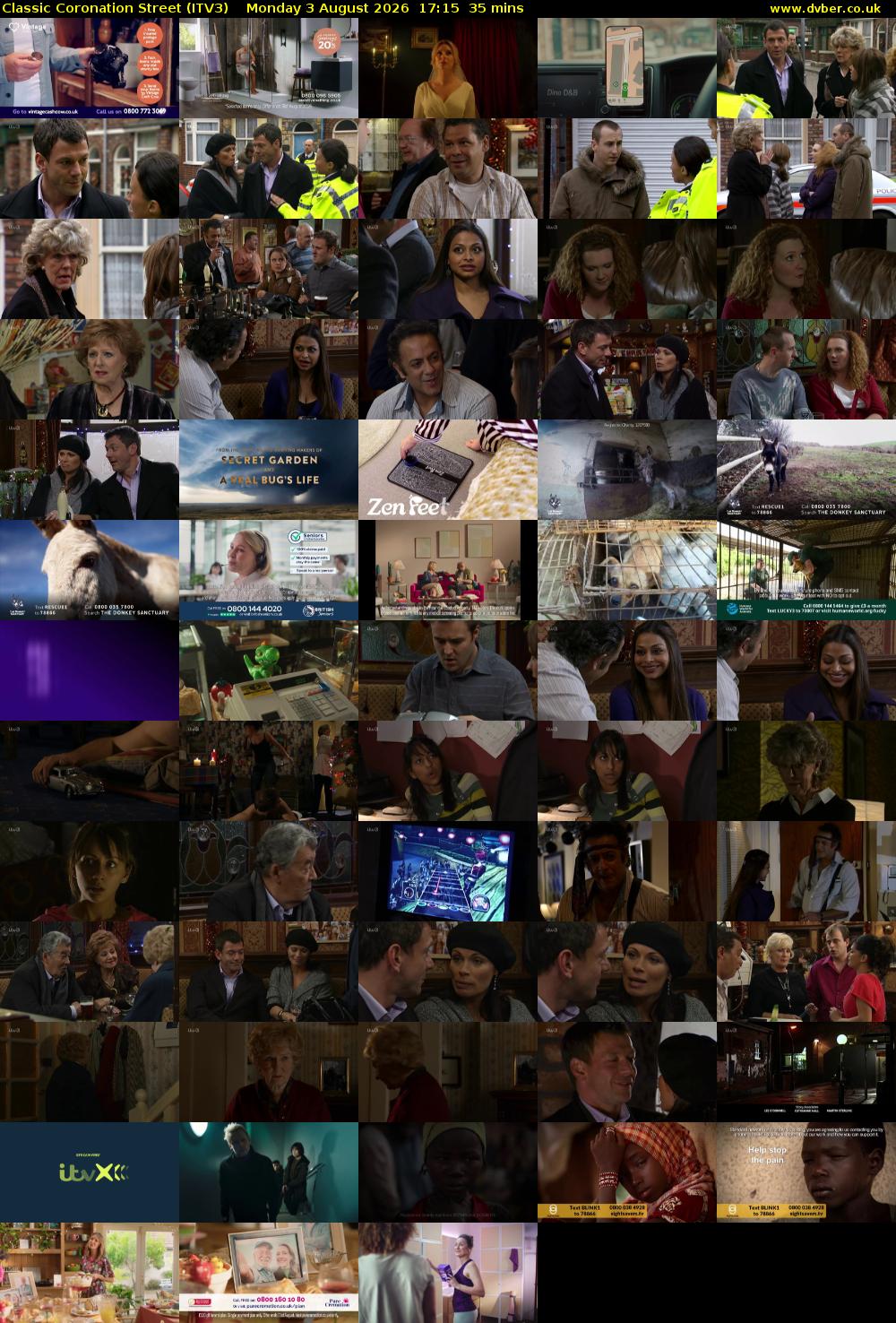 Classic Coronation Street (ITV3) Monday 3 August 2026 17:15 - 17:50
