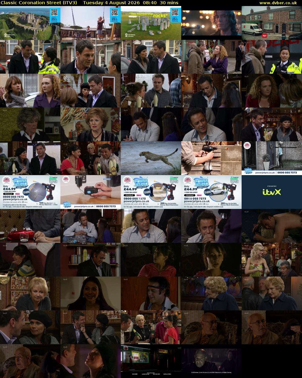 Classic Coronation Street (ITV3) Tuesday 4 August 2026 08:40 - 09:10