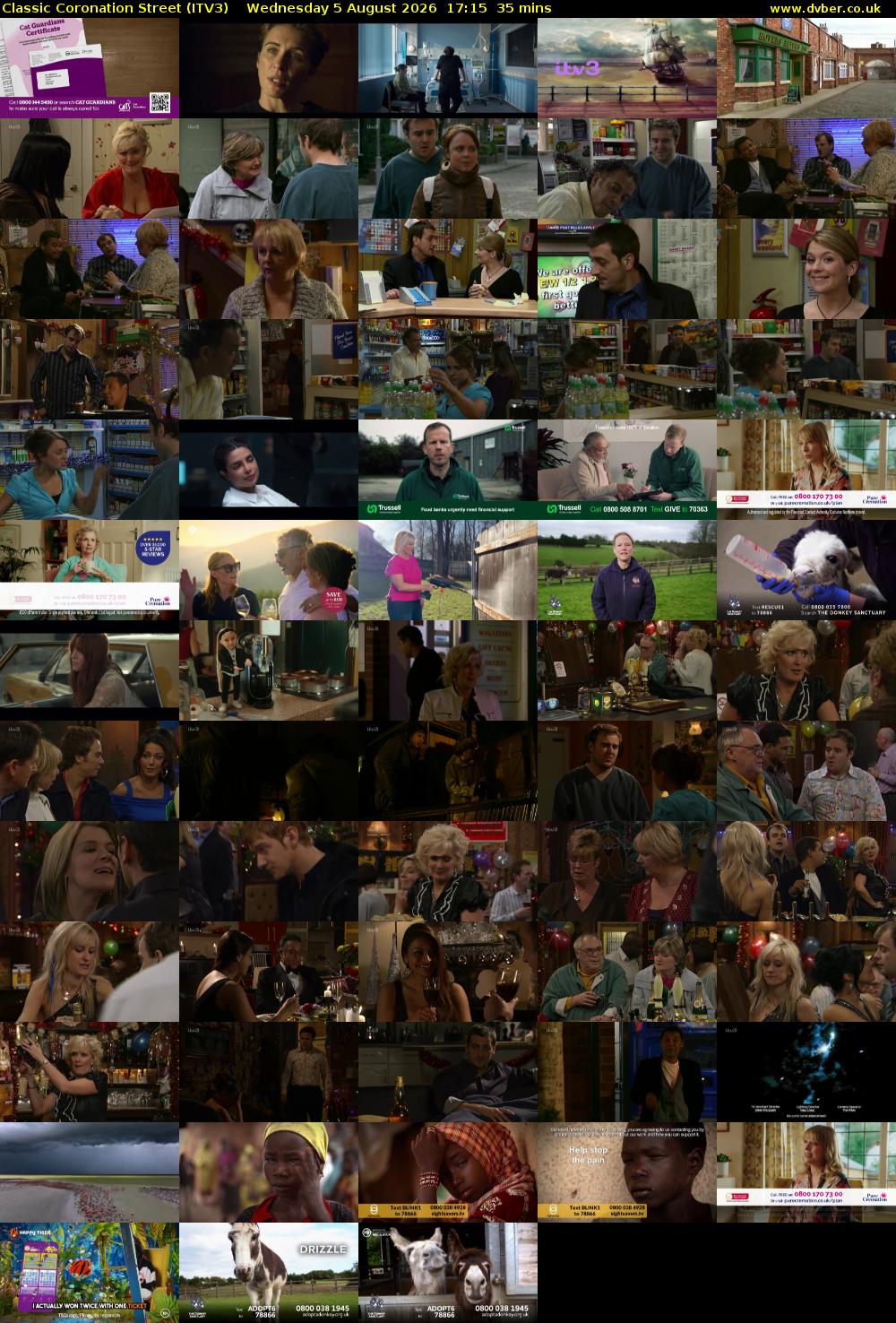 Classic Coronation Street (ITV3) Wednesday 5 August 2026 17:15 - 17:50