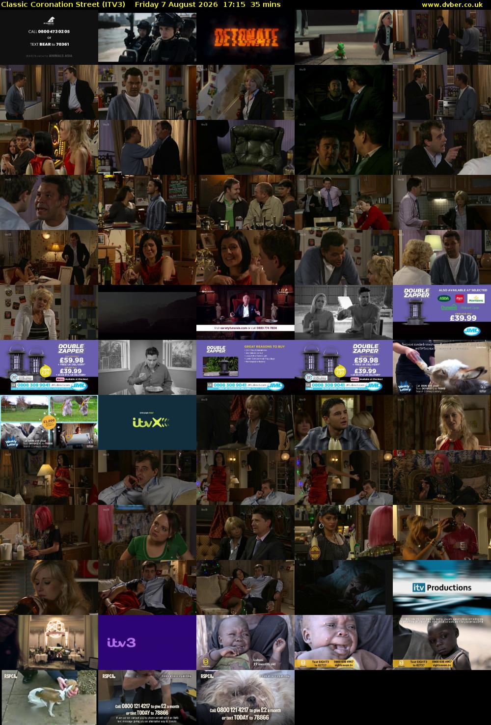 Classic Coronation Street (ITV3) Friday 7 August 2026 17:15 - 17:50