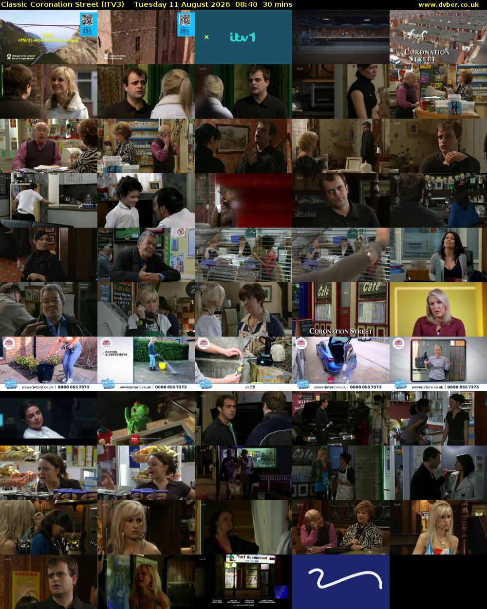 Classic Coronation Street (ITV3) Tuesday 11 August 2026 08:40 - 09:10