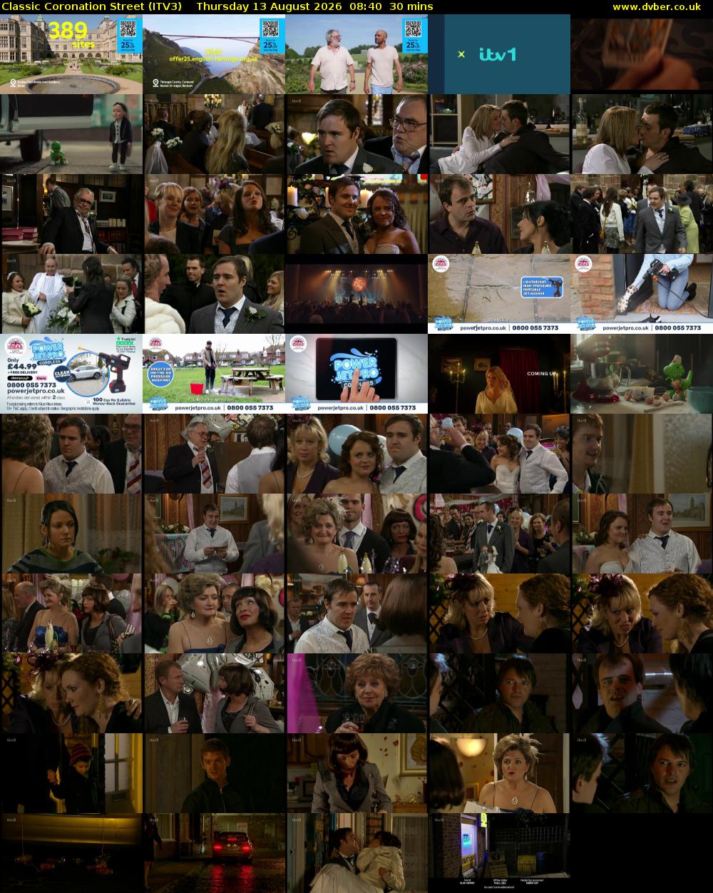 Classic Coronation Street (ITV3) Thursday 13 August 2026 08:40 - 09:10