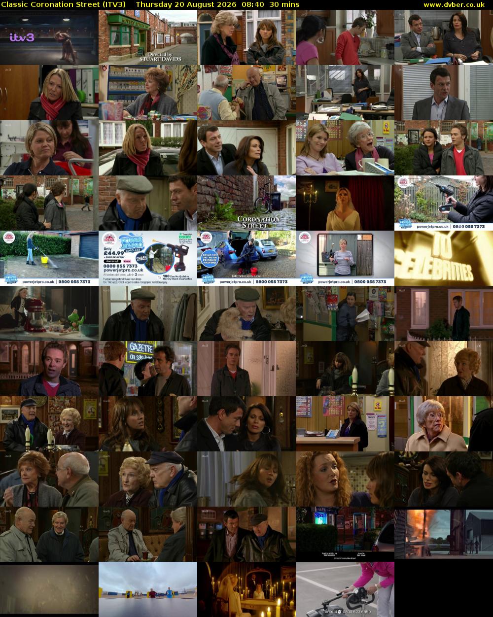 Classic Coronation Street (ITV3) Thursday 20 August 2026 08:40 - 09:10