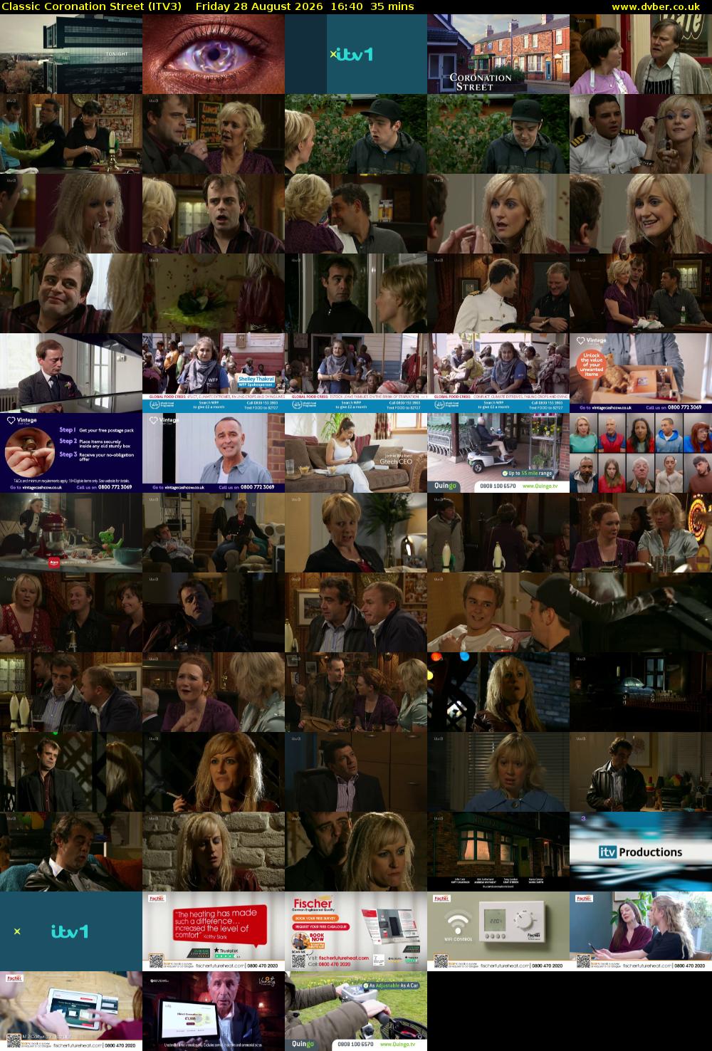 Classic Coronation Street (ITV3) Friday 28 August 2026 16:40 - 17:15