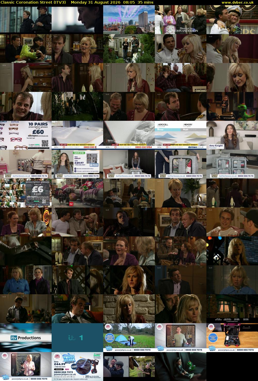 Classic Coronation Street (ITV3) Monday 31 August 2026 08:05 - 08:40