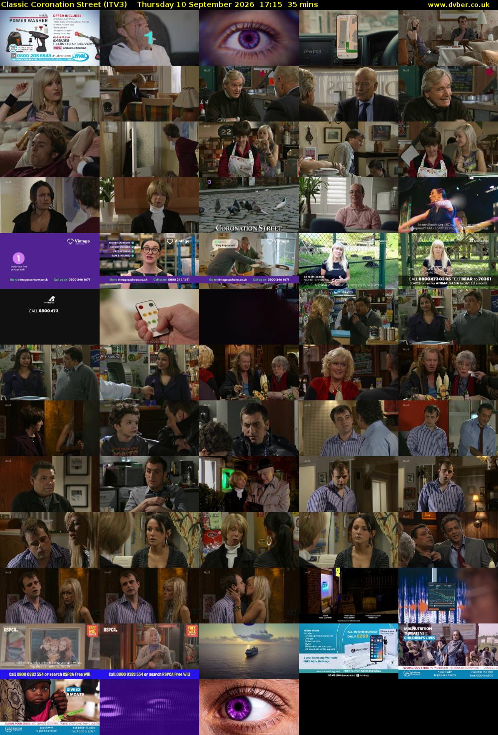 Classic Coronation Street (ITV3) Thursday 10 September 2026 17:15 - 17:50