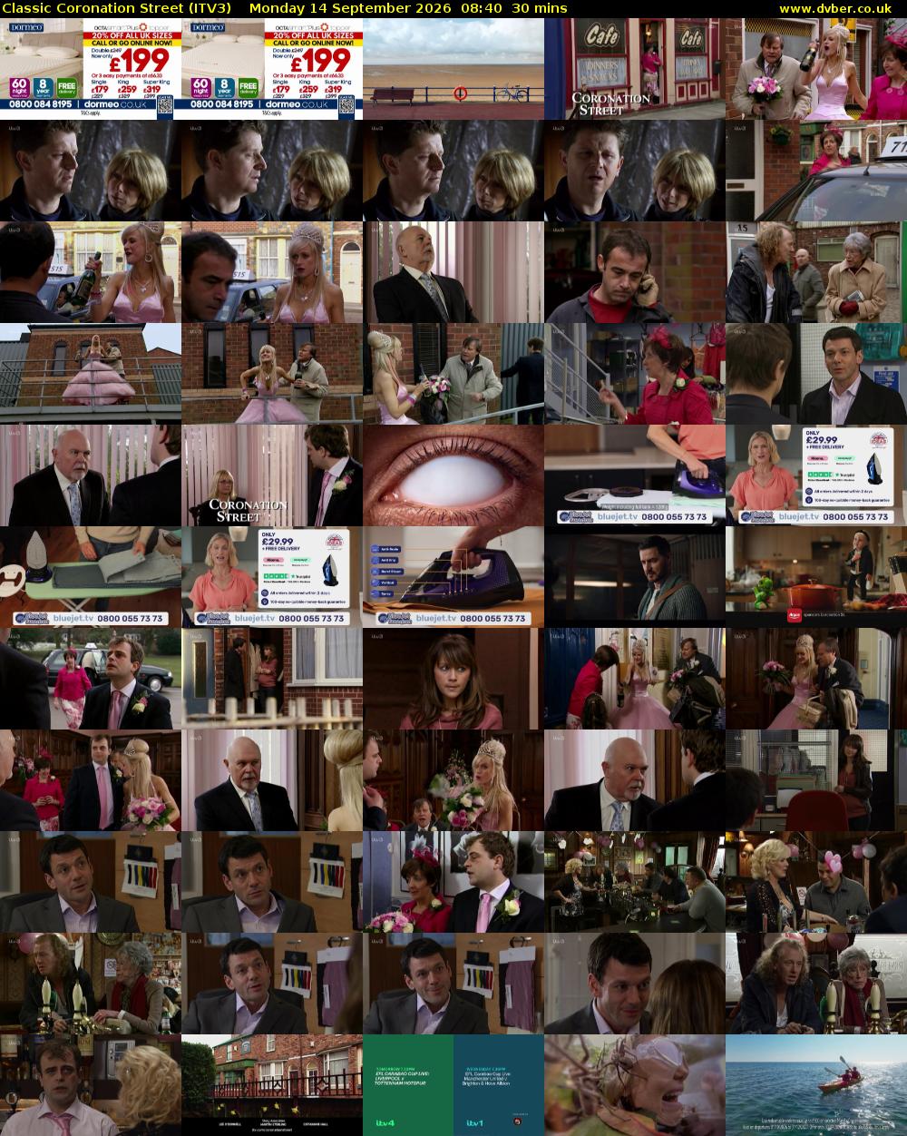 Classic Coronation Street (ITV3) Monday 14 September 2026 08:40 - 09:10