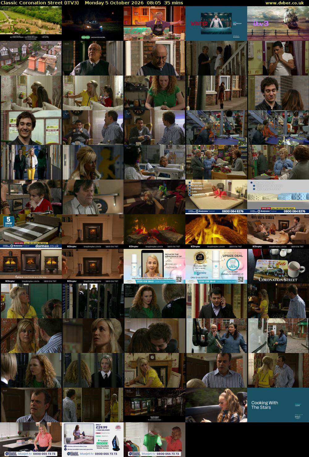 Classic Coronation Street (ITV3) Monday 5 October 2026 08:05 - 08:40