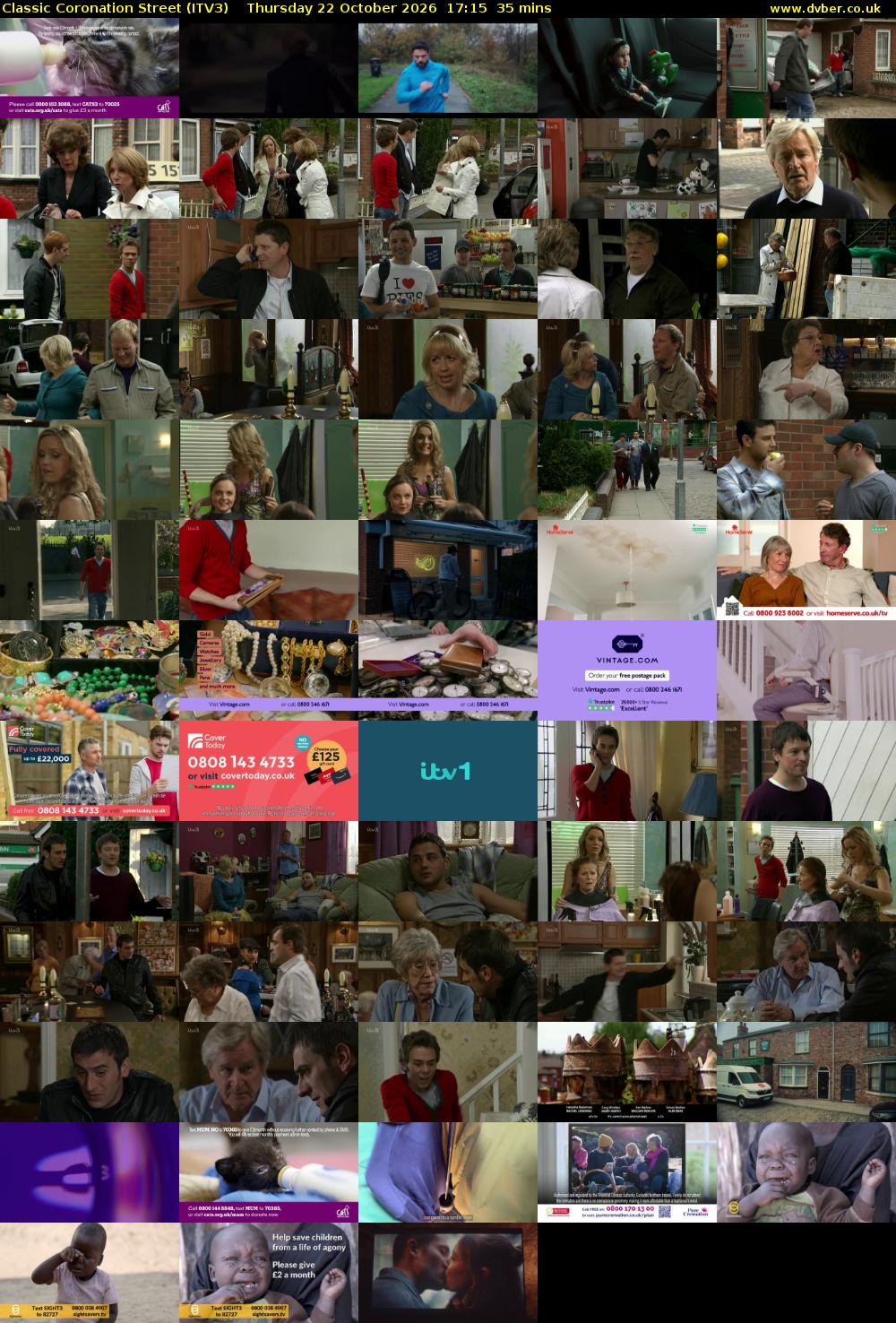 Classic Coronation Street (ITV3) Thursday 22 October 2026 17:15 - 17:50