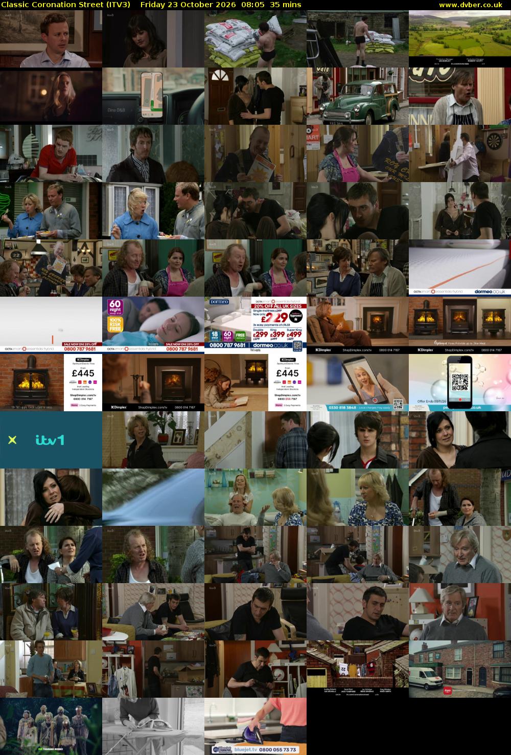 Classic Coronation Street (ITV3) Friday 23 October 2026 08:05 - 08:40