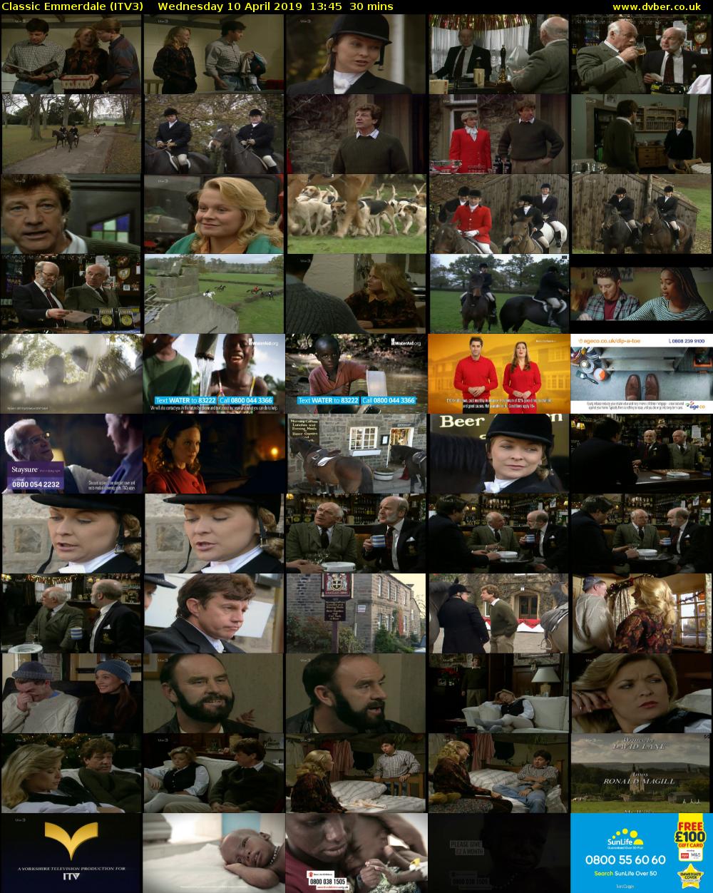 Classic Emmerdale (ITV3) Wednesday 10 April 2019 13:45 - 14:15