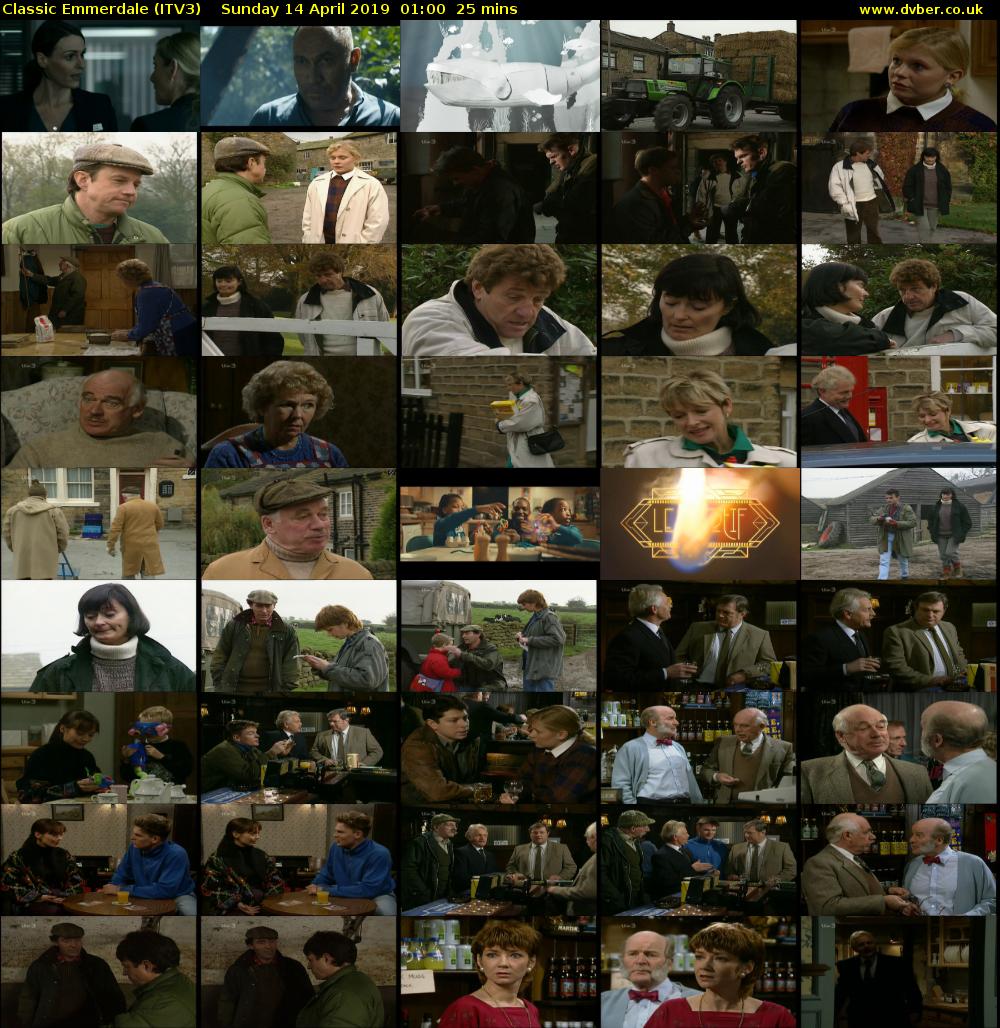 Classic Emmerdale (ITV3) Sunday 14 April 2019 01:00 - 01:25