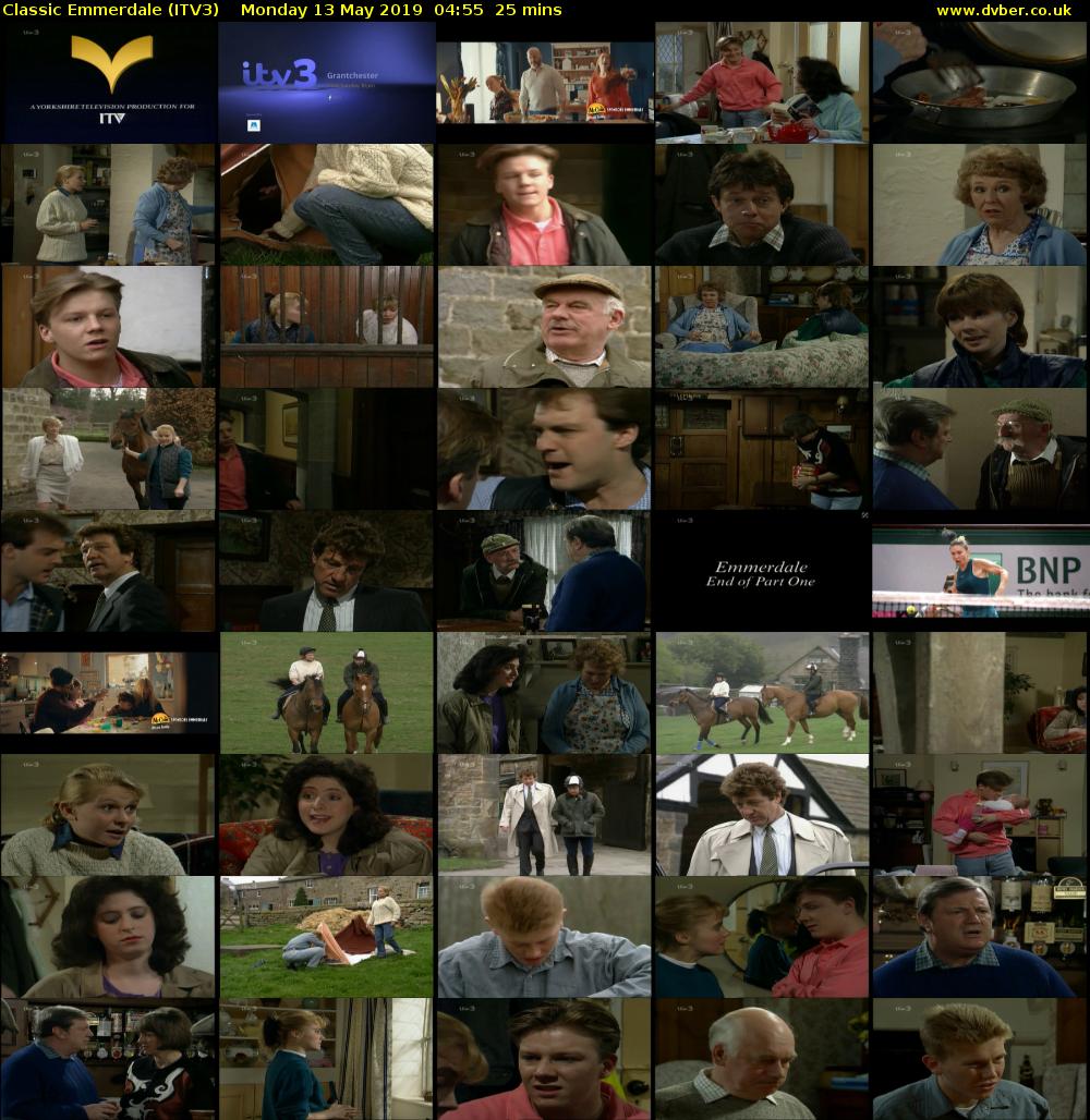 Classic Emmerdale (ITV3) Monday 13 May 2019 04:55 - 05:20