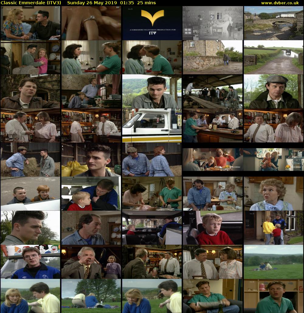 Classic Emmerdale (ITV3) Sunday 26 May 2019 01:35 - 02:00