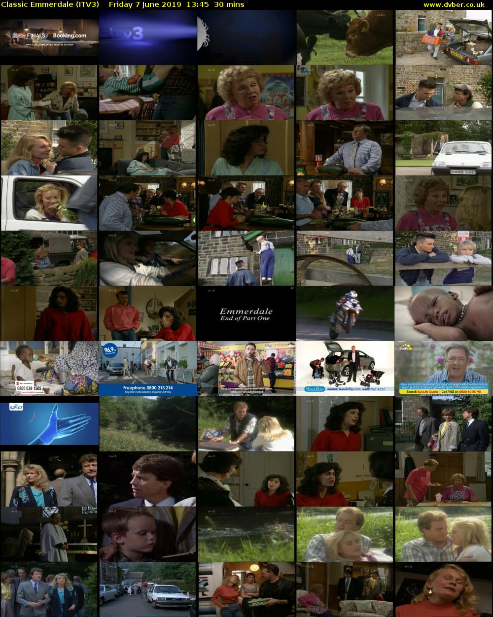 Classic Emmerdale (ITV3) Friday 7 June 2019 13:45 - 14:15