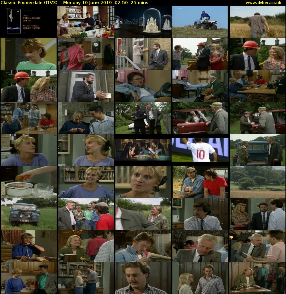 Classic Emmerdale (ITV3) Monday 10 June 2019 02:50 - 03:15